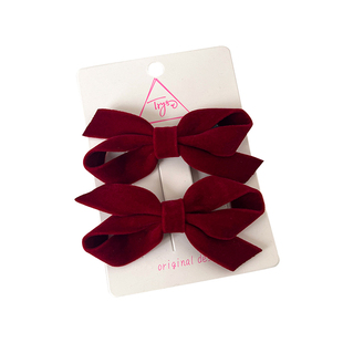 儿童发夹蝴蝶结格纹女童发卡碎发整理神器甜美小女孩发圈头绳头饰