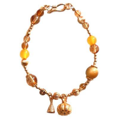 燕归原创南方有意黄塔晶百搭手链