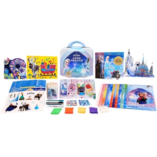 迪士尼冰雪奇缘创意美术宝盒儿童绘画套装礼盒画画工具AI课材料
