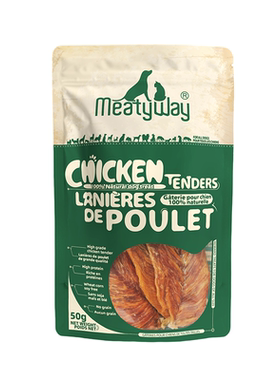 Meatyway爵宴狗零食幼犬肉干宠物狗狗耐咬磨牙棒小型犬鸡肉干50g