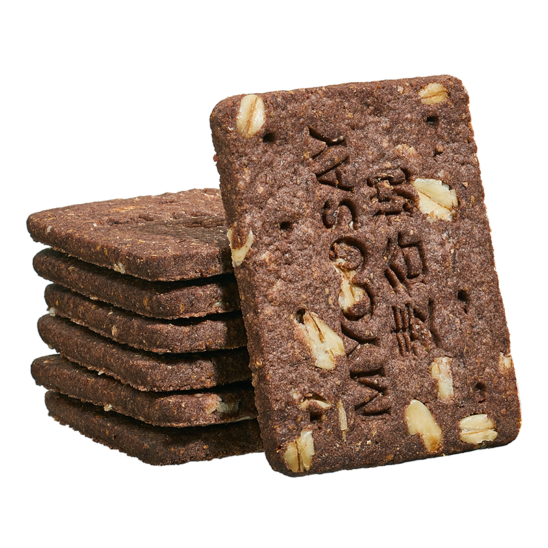 麦谷说黑巧可可低GI高纤全麦饼干