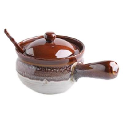 复古窑变猪油罐带盖勺调味罐家用耐高温可放冰箱辣椒储油罐盐罐子