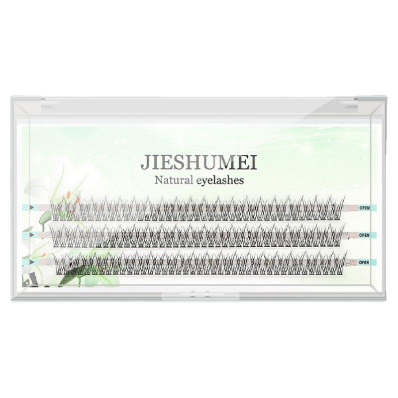 网红同款婴儿弯鱼尾型自嫁接朵毛自然浓密单株鱼尾款假睫毛混合装