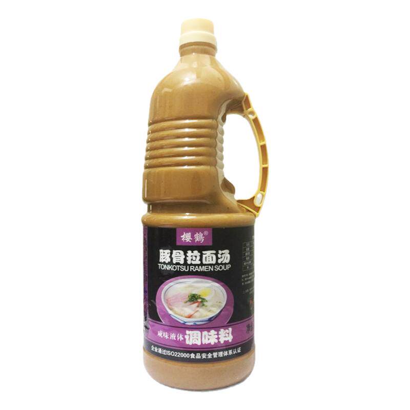 樱鹤牌豚骨拉面汤1.8l日本火锅底
