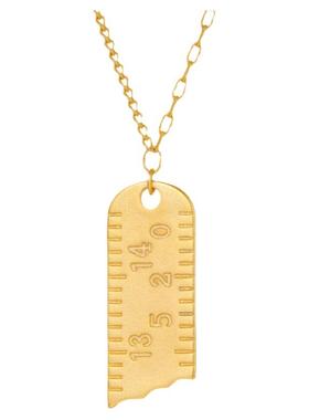 沙金项链双面尺子工艺个性时髦