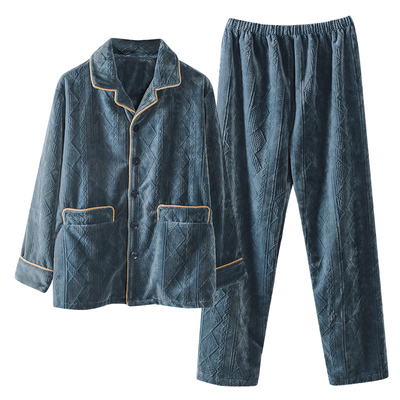 新一步男士法兰绒家居服