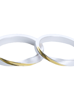 999足银错24K金莫比乌斯戒指定制