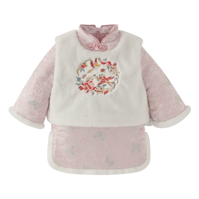 [远红外]女童唐装夹棉加厚新款款裙子宝宝新中式冬装儿童拜年汉服