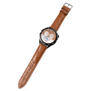 适用于华为手表表带watch4智能watch4pro腕带男款火星钛钛金属钛合金时尚真皮whatch4pro华为表带男士wacht4
