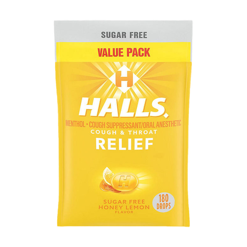 HALLS何氏蜂蜜柠檬味樱桃润喉糖