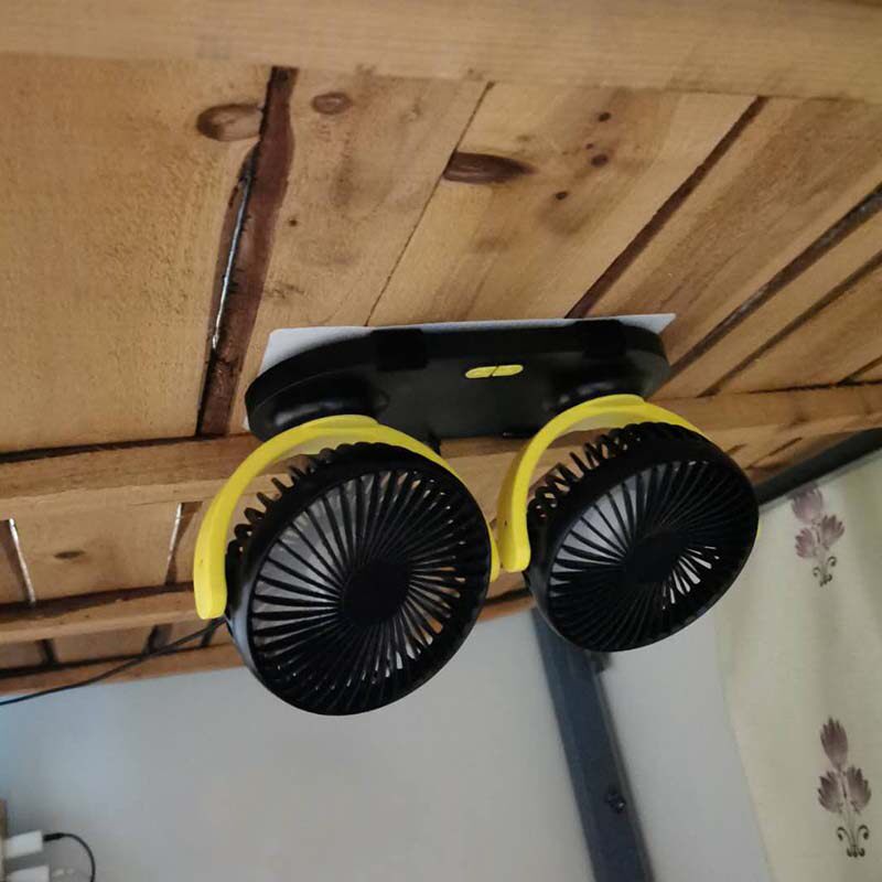车载风扇12v24v大风力货车吊吸顶式强力静音制冷小车内用电风扇u.