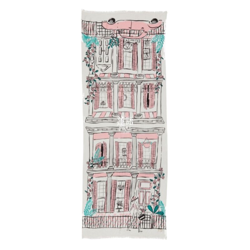Kate spade 围巾/丝巾长方形 洋房 汽车女图案围巾披肩 空调