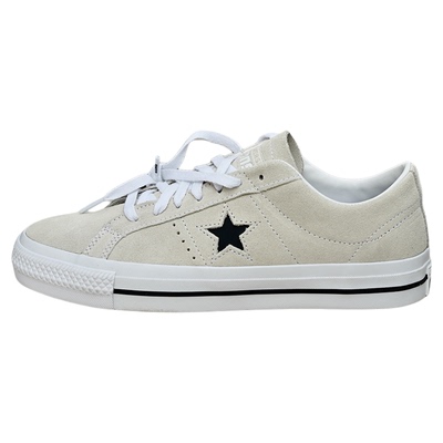 匡威正品米黄色翻毛皮休闲板鞋