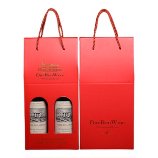 红酒包装礼盒纸盒手提袋葡萄酒包装盒礼袋通用图案加厚免费发票