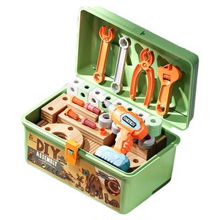 儿童拧螺丝刀维修工具箱玩具可拆卸电钻组装益智3到6男孩生日礼物