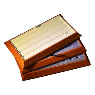 今仕爵首饰托盘珠宝展示盘木纹钻石裸钻文玩宝石收纳盘圆珠看货盘