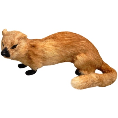 仿真黄皮子黄鼠狼模型工艺品摆件