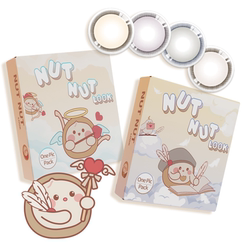 大直径坚果力美瞳彩色隐形眼镜坚韧泪光半年抛2片