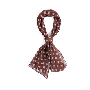 fifth 丝巾女春夏2025时尚ffu波点印花高级百搭配饰法式加长围巾