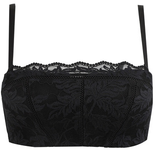 歌瑞尔蕾丝美背内衣女抹胸式无肩带裹胸性感吊带内搭文胸一体背心