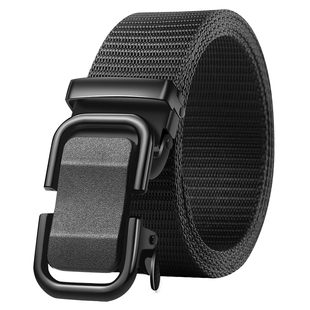 男士自动扣腰带免打孔军训潮流男款皮带百搭牛仔裤编织裤腰带帆布