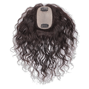 假发片卷发真发丝遮白发自然无痕蓬松增量递针持久烫头顶补发片女