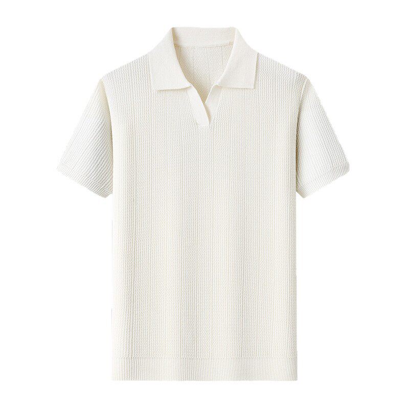 极简老钱风短袖polo衫男夏莱Polo衫