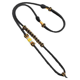 纯手工编织绳单耳吊坠挂绳罗盘天子门生金锁配绳新新中式设计2025