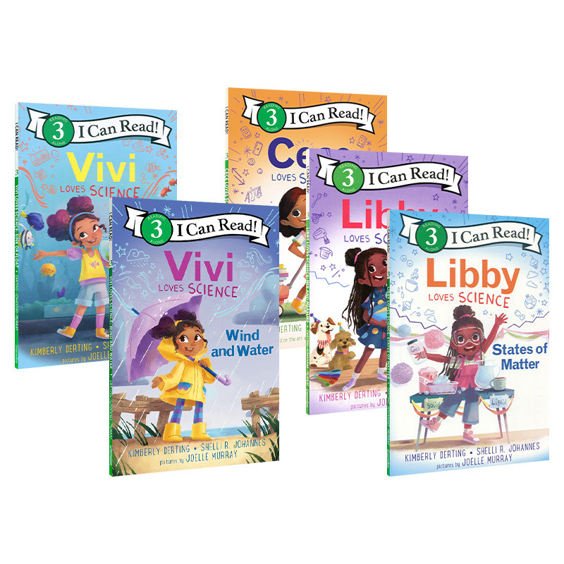 I can read Level 3  爱科学系列5册 Vivi Loves Science儿童科学启蒙绘本 原版进口英文分级读物 5岁以上原版漫画书英文绘本