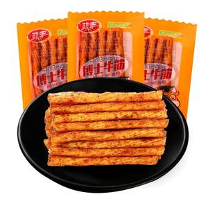 靳多多零食店劲丰博士牛筋辣条儿时怀旧辣片棒面筋麻辣素牛筋网红零食小吃50包