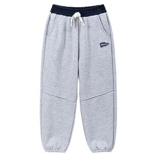 中大童裤子加绒儿童冬装男童卫裤冬季女童长裤男孩束脚童装