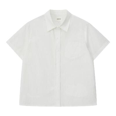UNRETRO夏季基础宽松短袖衬衫