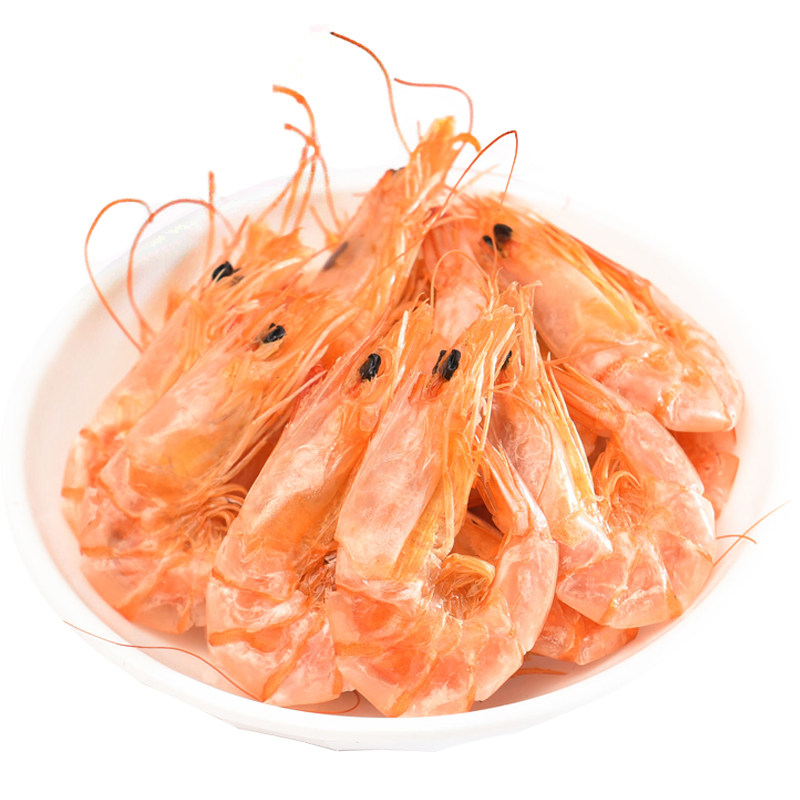 青岛碳烤非无盐500g大零食海虾干