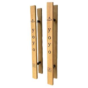 定制玻璃门拉手中式雕刻实木大门酒店原木把手拉手大拉手订做LOGO