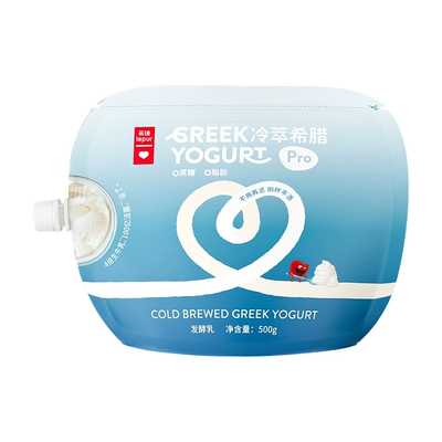 乐纯冷萃干噎希腊酸奶500g*2袋