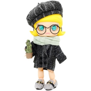 ob11molly冬日呢子大衣娃衣外套帽子套装娃娃衣服12分bjd GSC素体