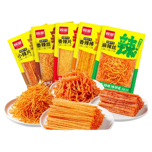 顾湘辣条爆辣丝辣片爆辣零食儿时怀旧面筋麻辣味爆款解馋休闲食品