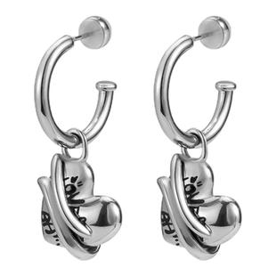 BLACKHEAD/黑头墨迹情书系列涂鸦爱心耳环送礼情侣个性女