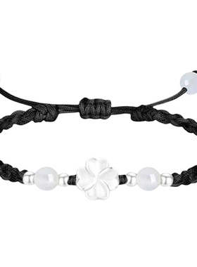 老凤祥足银四叶草手绳手链女新款轻奢时尚小众手饰生日礼物送女友