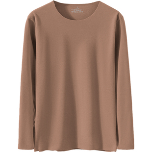 双面德绒t恤男长袖保暖内衣冬季防寒恒温发热无痕圆领打底衣秋衣