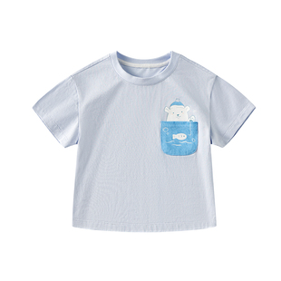 欧孕儿童短袖T恤夏季薄款纯棉2025新款宝宝上衣外搭男孩女孩T恤衫