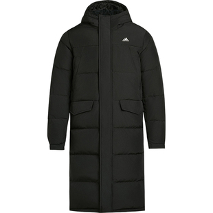 Adidas/阿迪达斯正品冬季男女连帽保暖长款运动休闲羽绒服KF6748