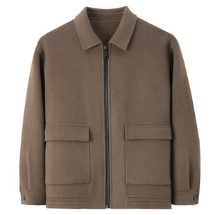 Mind Bridge男士双面呢外套冬季毛呢大衣2025新款宽松短款夹克