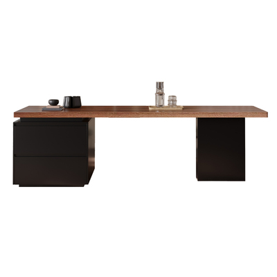 意式极简齐平岛台餐桌一体高级感