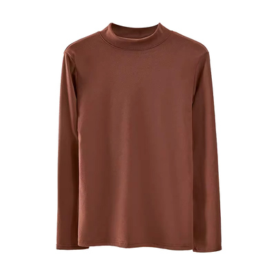 加绒打底衫女秋冬保暖长袖上衣