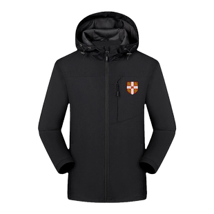 哈佛牛津剑桥密歇根大学学院风纪念冲锋衣男女连帽夹克外套带帽衫