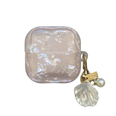 贝壳纹耳机保护壳自带细闪