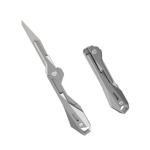 迷你折叠小刀纯钛合金户外刀随身edc美工刀高颜值手工刀海外潮品