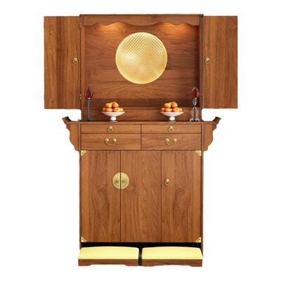 新中式立柜佛龛客厅家用供桌柜中堂财神摆台柜带背光灯佛柜佛台柜