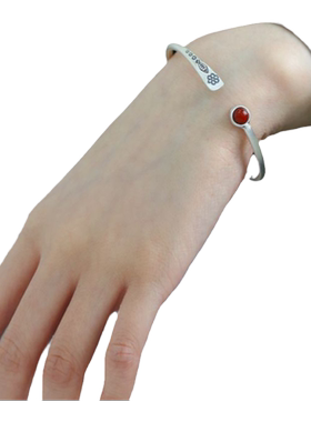 复古民族风手镯女S999足银